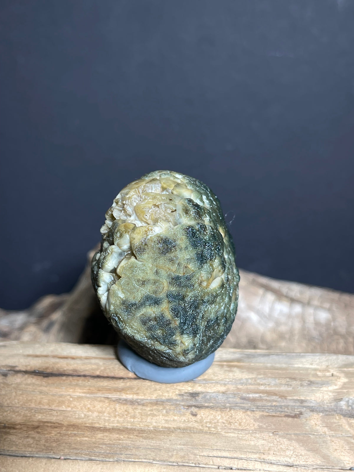 (1050)Natural XinJiang Gobi Vein Agate - Rattling Stone with Crystal Cavity