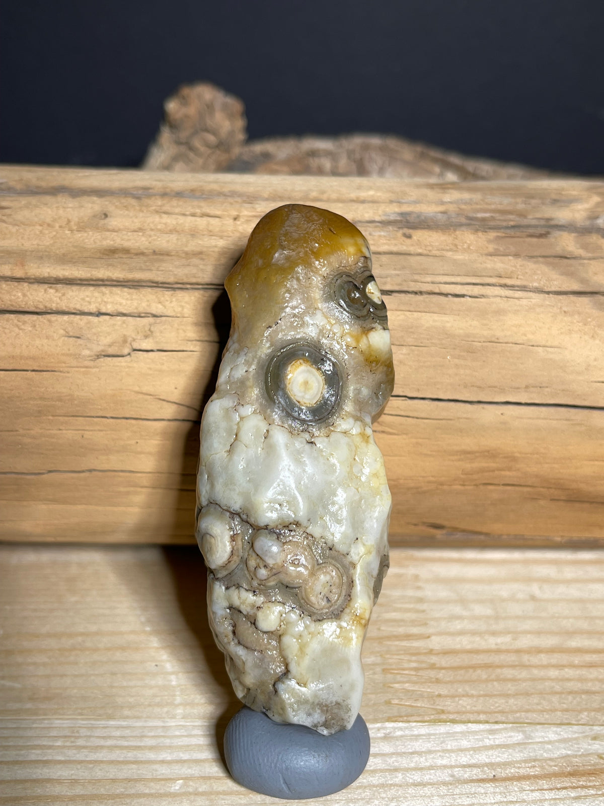 (1132) Alxa Gobi Eye Agate Specimen- Multiple Orbicular Eyes& natural weathering