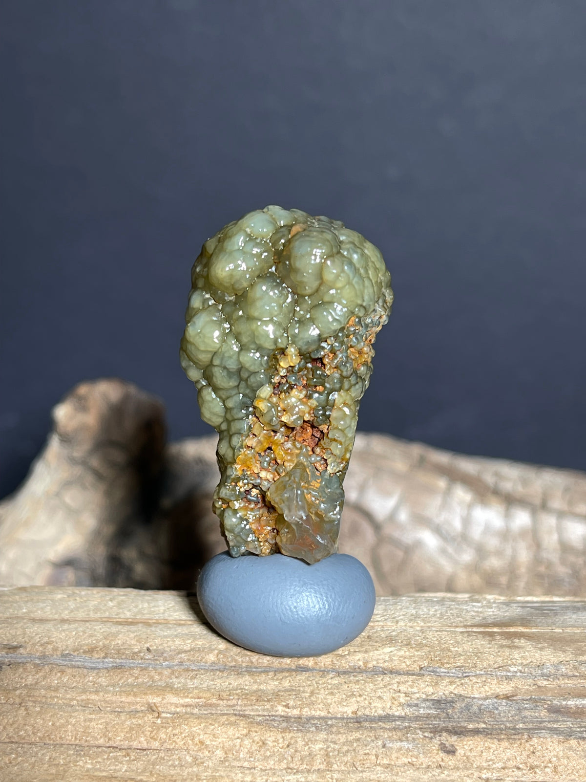 (1098) Natural XinJiang Gobi Agate - Soft Green Tones with Botryoidal specimen