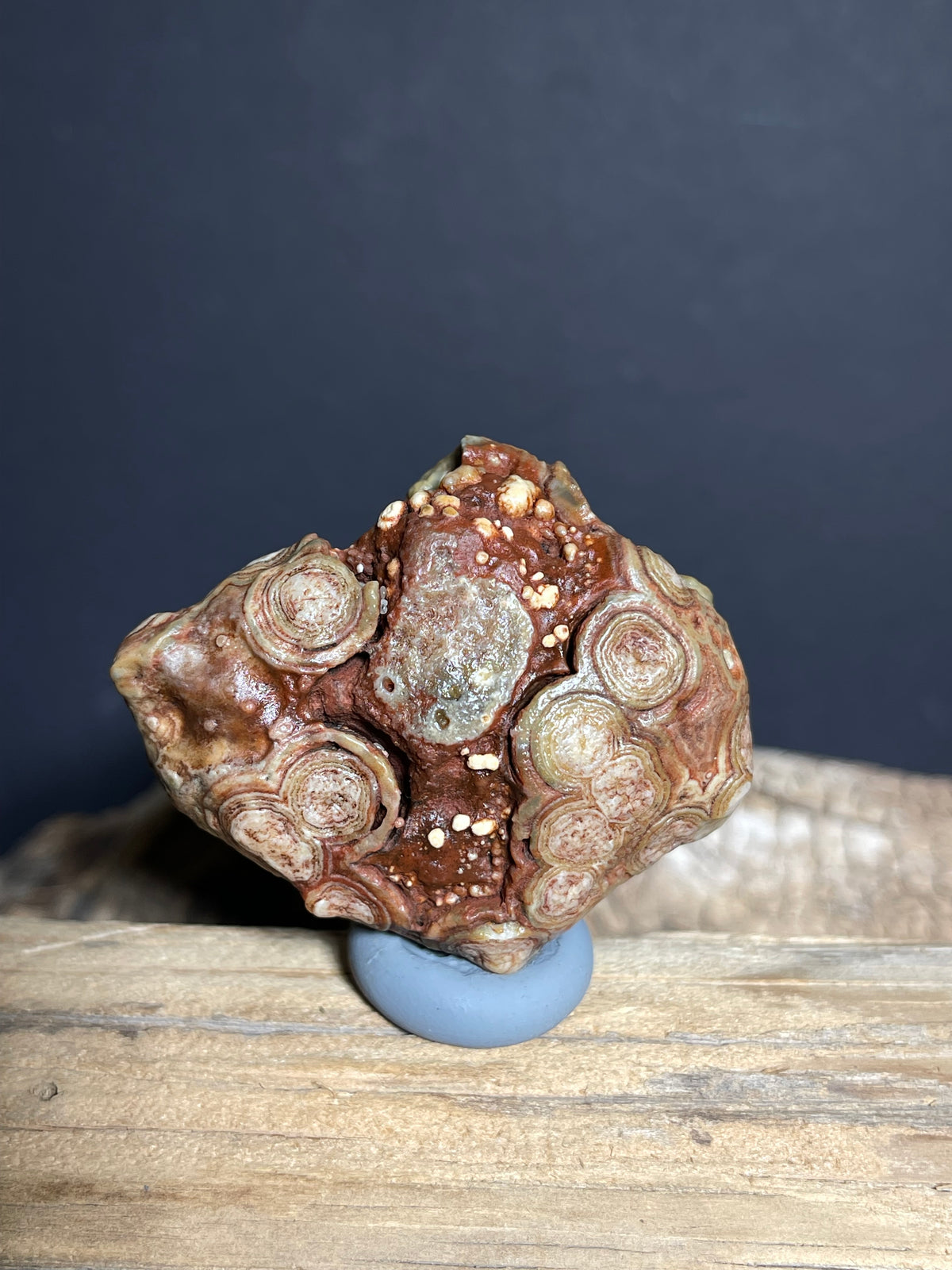 (1096)Natural Alxa Gobi Eye Agate - Multi-Eye Pattern Desert Specimen