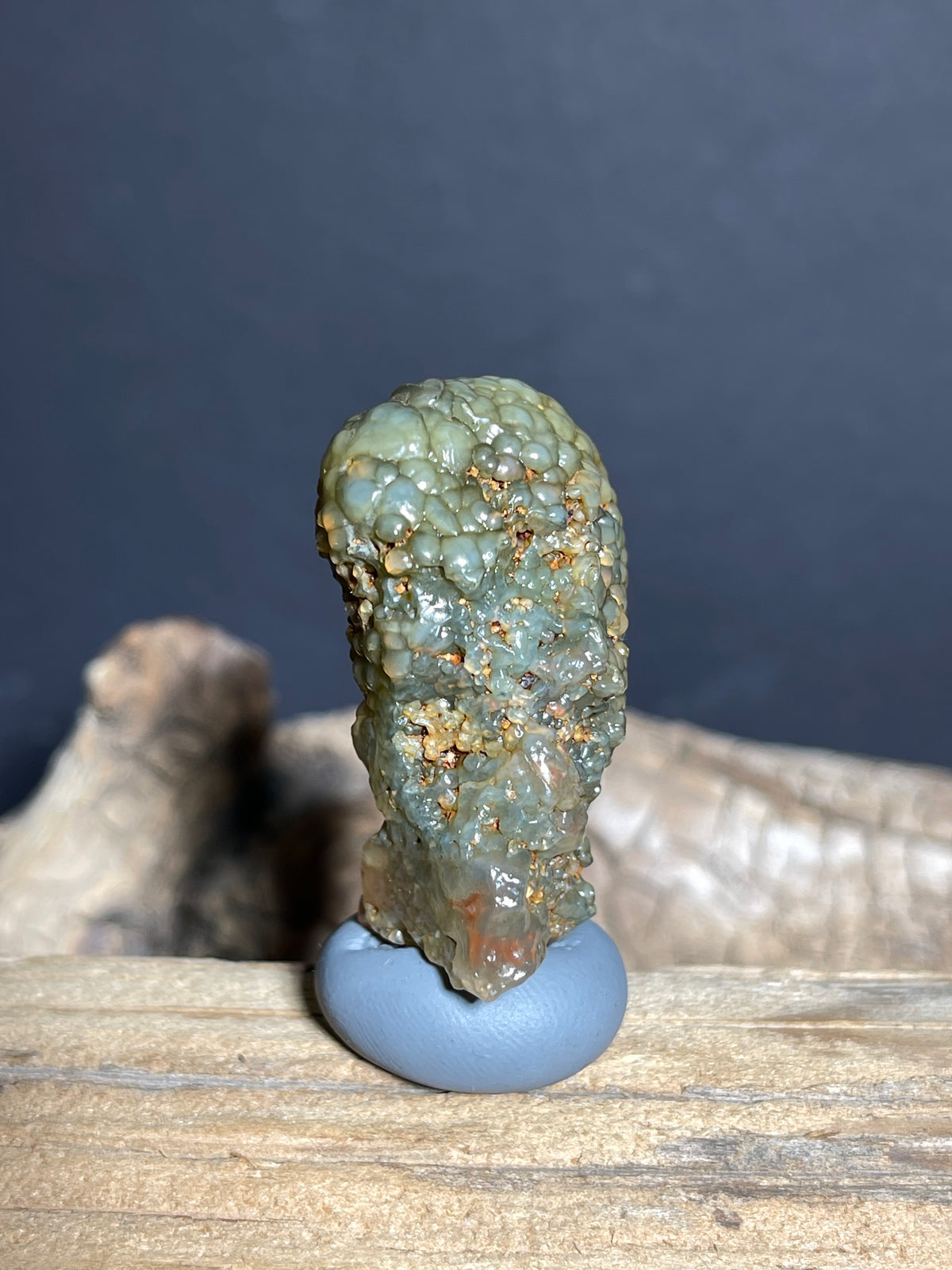 (1098) Natural XinJiang Gobi Agate - Soft Green Tones with Botryoidal specimen