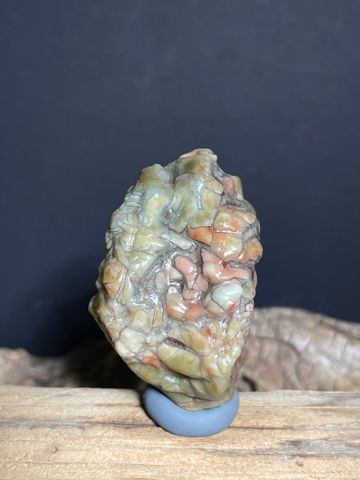 (1043)Natural Alxa Gobi Agate - Multicolor Clustered Texture