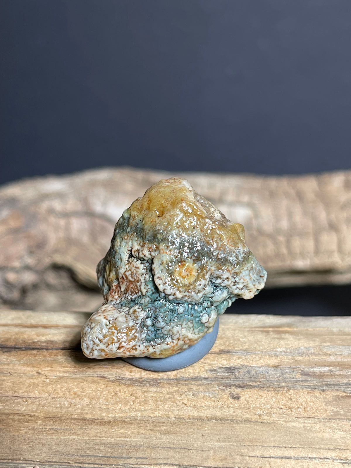 (1074)Natural Alxa Gobi Agate - Clown-Like Mimetolith with Botryoidal Texture