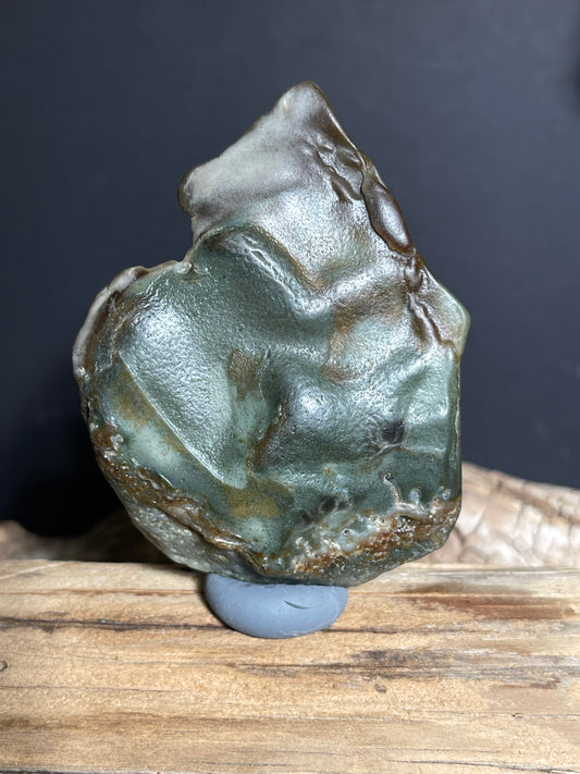 (1000)Hulunbuir Gobi Agate with Sage Green chalcedony Surface - Natural Desert Stone