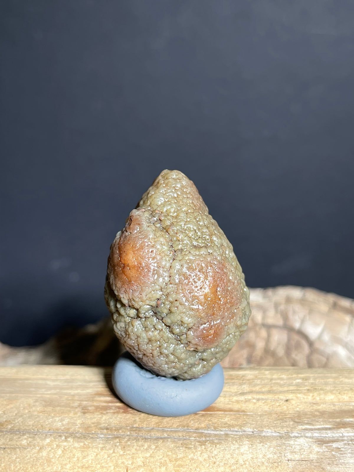 (1120) Natural Alxa Gobi Agate– Botryoidal Texture with Raised Reddish-Brown Nodules