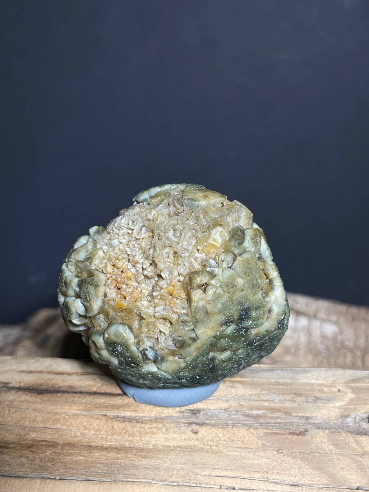 (1050)Natural XinJiang Gobi Vein Agate - Rattling Stone with Crystal Cavity