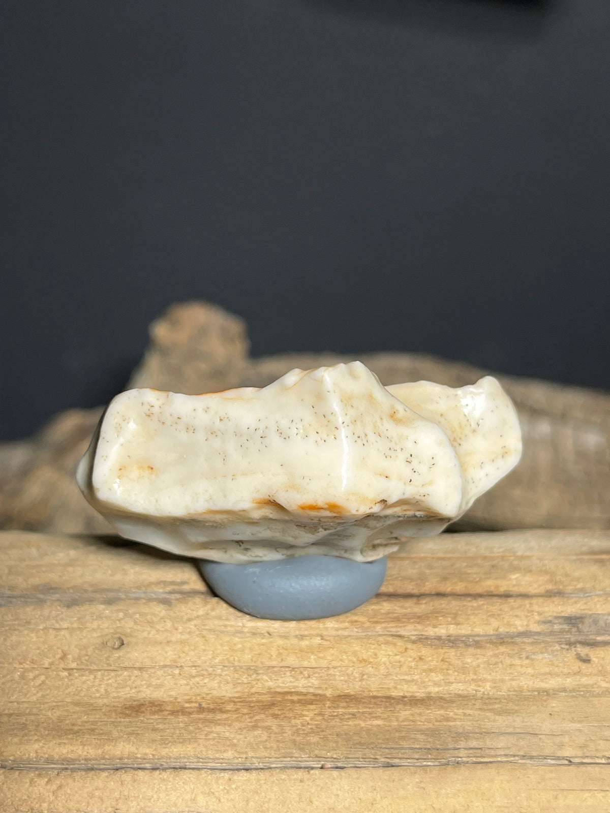 (1054)Natural Alxa Gobi varnish Agate - Orange & Creamy Desert Varnish Stone
