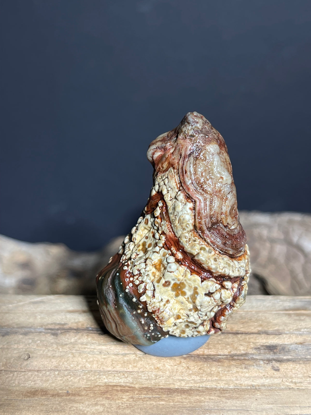 (1022)Natural Alxa Gobi Eye Agate - Raised Eye with Botryoidal Texture