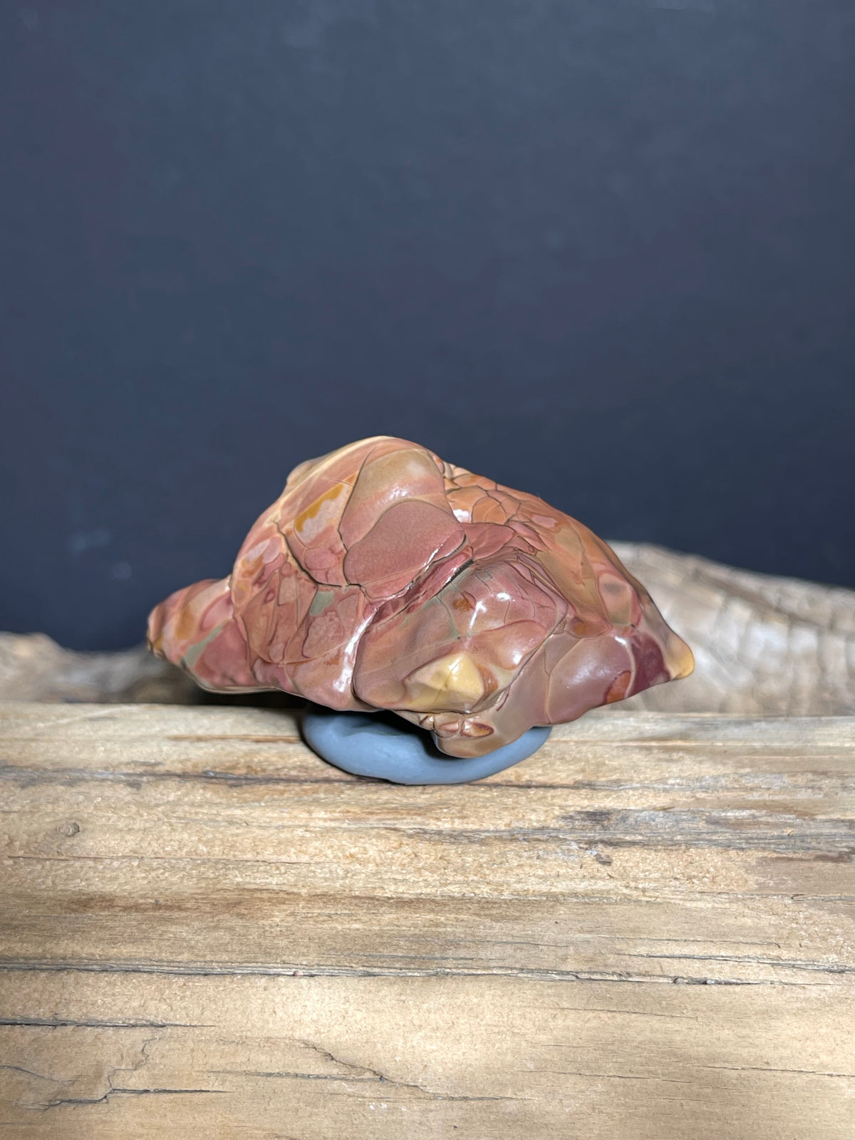 (1046) Natural Alxa Gobi Agate - Red- Brown Mosaic Desert Varnish Stone