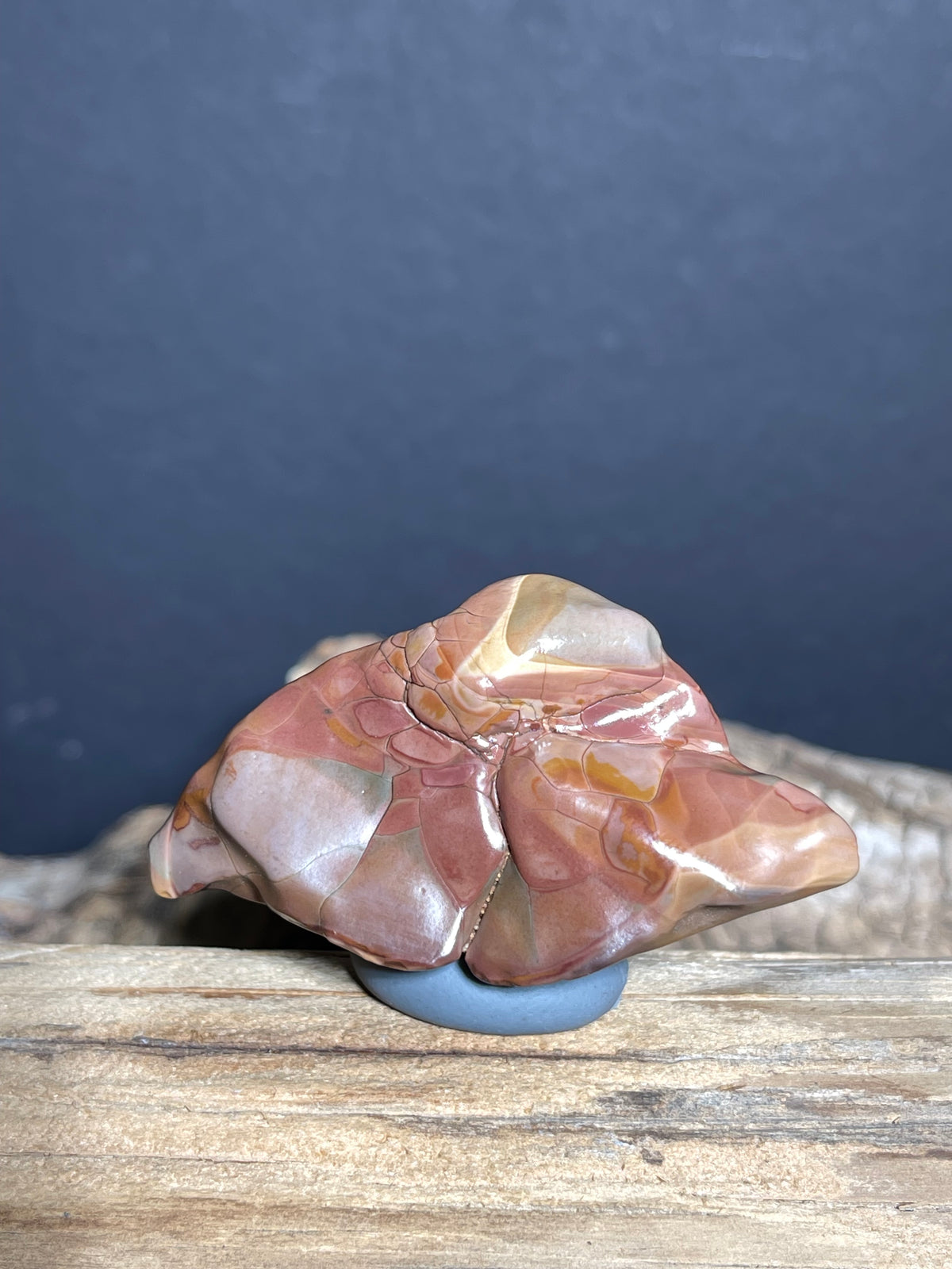 (1046) Natural Alxa Gobi Agate - Red- Brown Mosaic Desert Varnish Stone