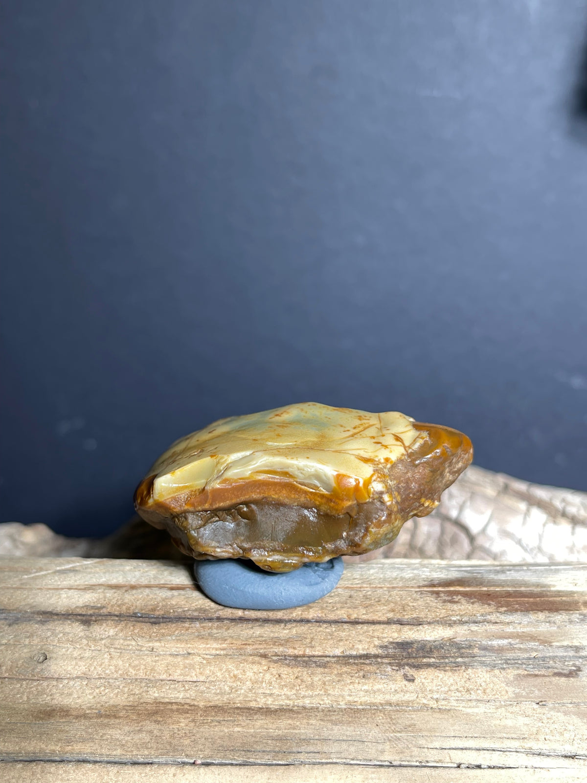 (1001)Hulunbuir Gobi Agate with Blue-Green Chalcedony Window - Natural Desert Stone