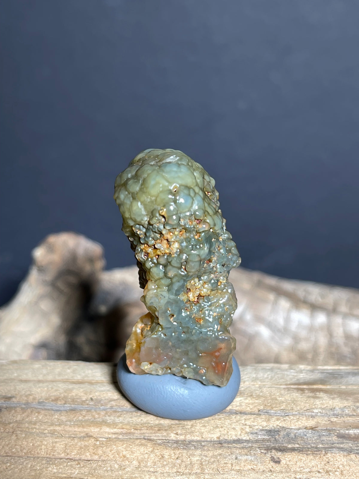 (1098) Natural XinJiang Gobi Agate - Soft Green Tones with Botryoidal specimen