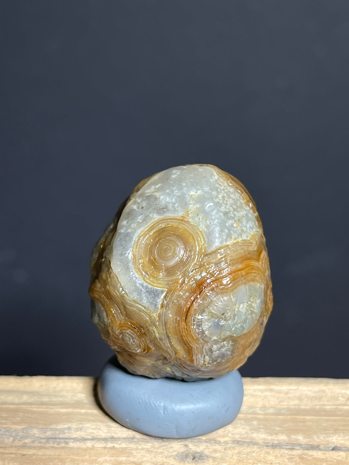 (1138) Natural Alxa Gobi Eye — Concentric Orbicular Banding