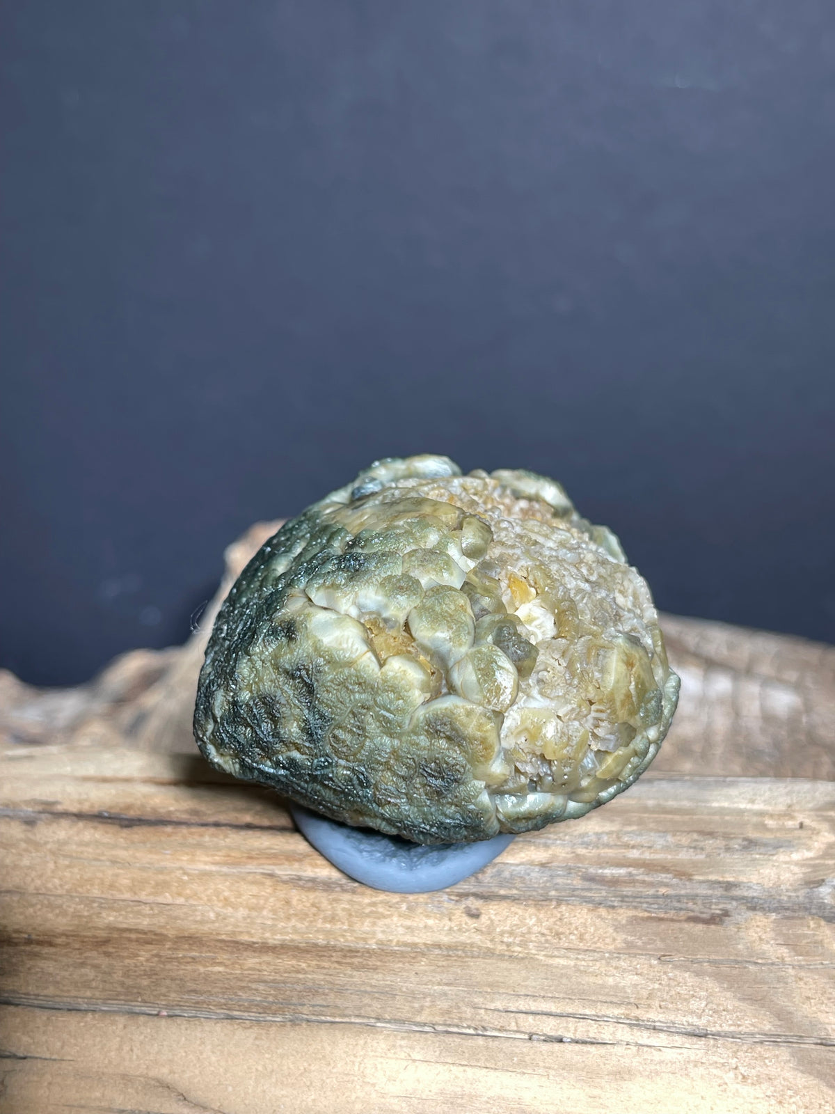 (1050)Natural XinJiang Gobi Vein Agate - Rattling Stone with Crystal Cavity