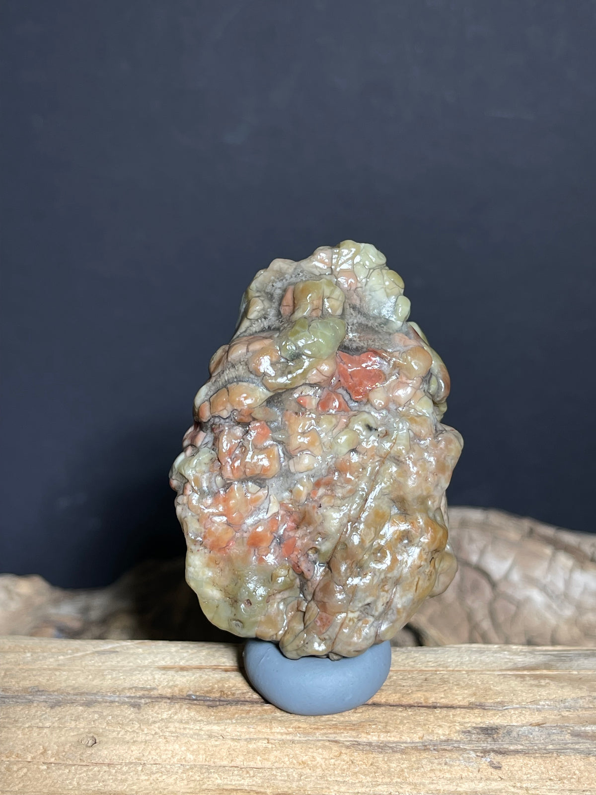 (1043)Natural Alxa Gobi Agate - Multicolor Clustered Texture
