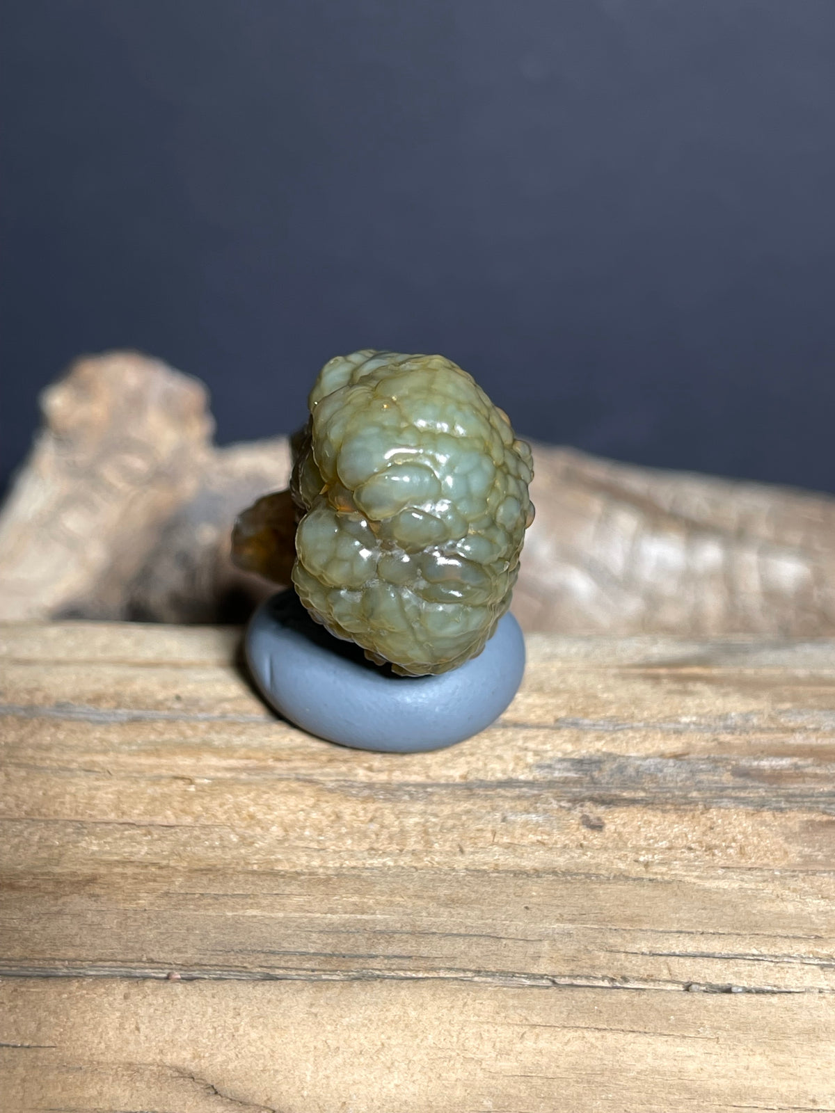 (1098) Natural XinJiang Gobi Agate - Soft Green Tones with Botryoidal specimen