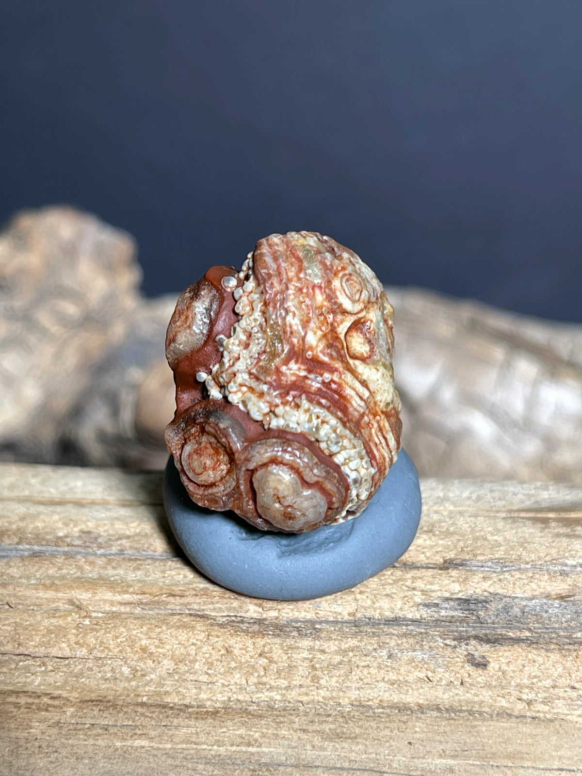 (1084)Natural Alxa Gobi Eye Agate - Multi-Eye Orbicular Pattern