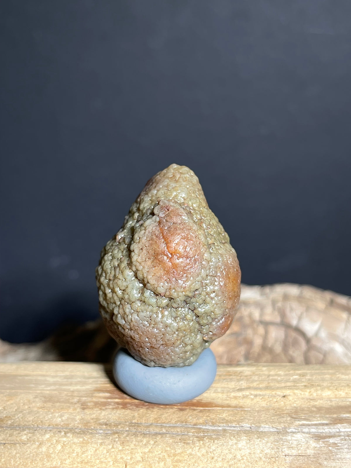 (1120) Natural Alxa Gobi Agate– Botryoidal Texture with Raised Reddish-Brown Nodules