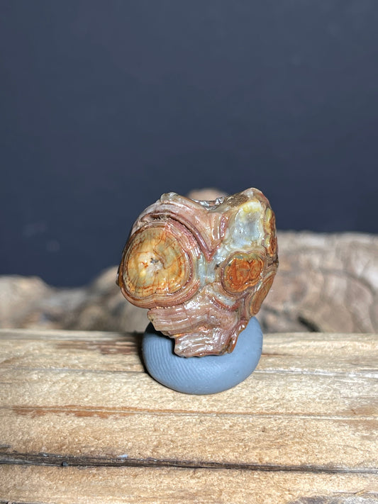 (1026)Natural Alxa Gobi Eye Agate - Multi-Eye Stone with Large Concentric Eye