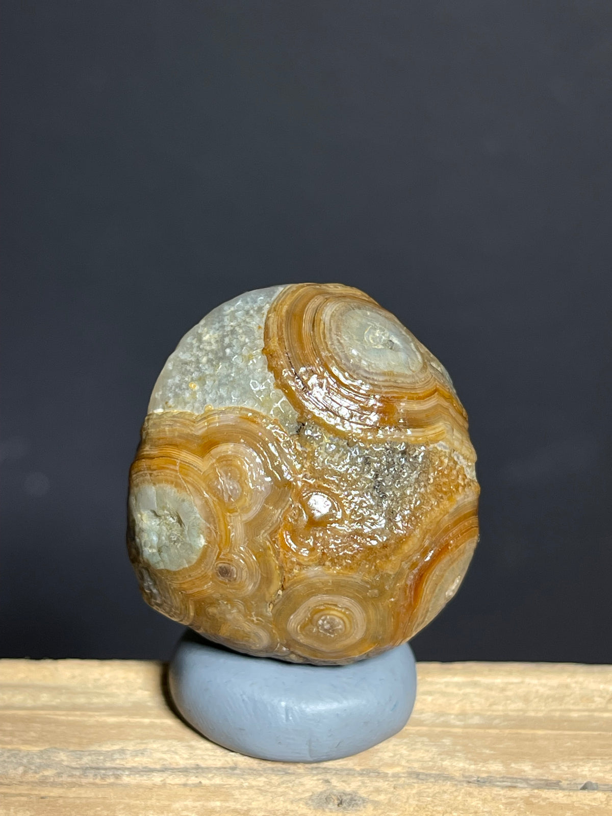 (1138) Natural Alxa Gobi Eye — Concentric Orbicular Banding