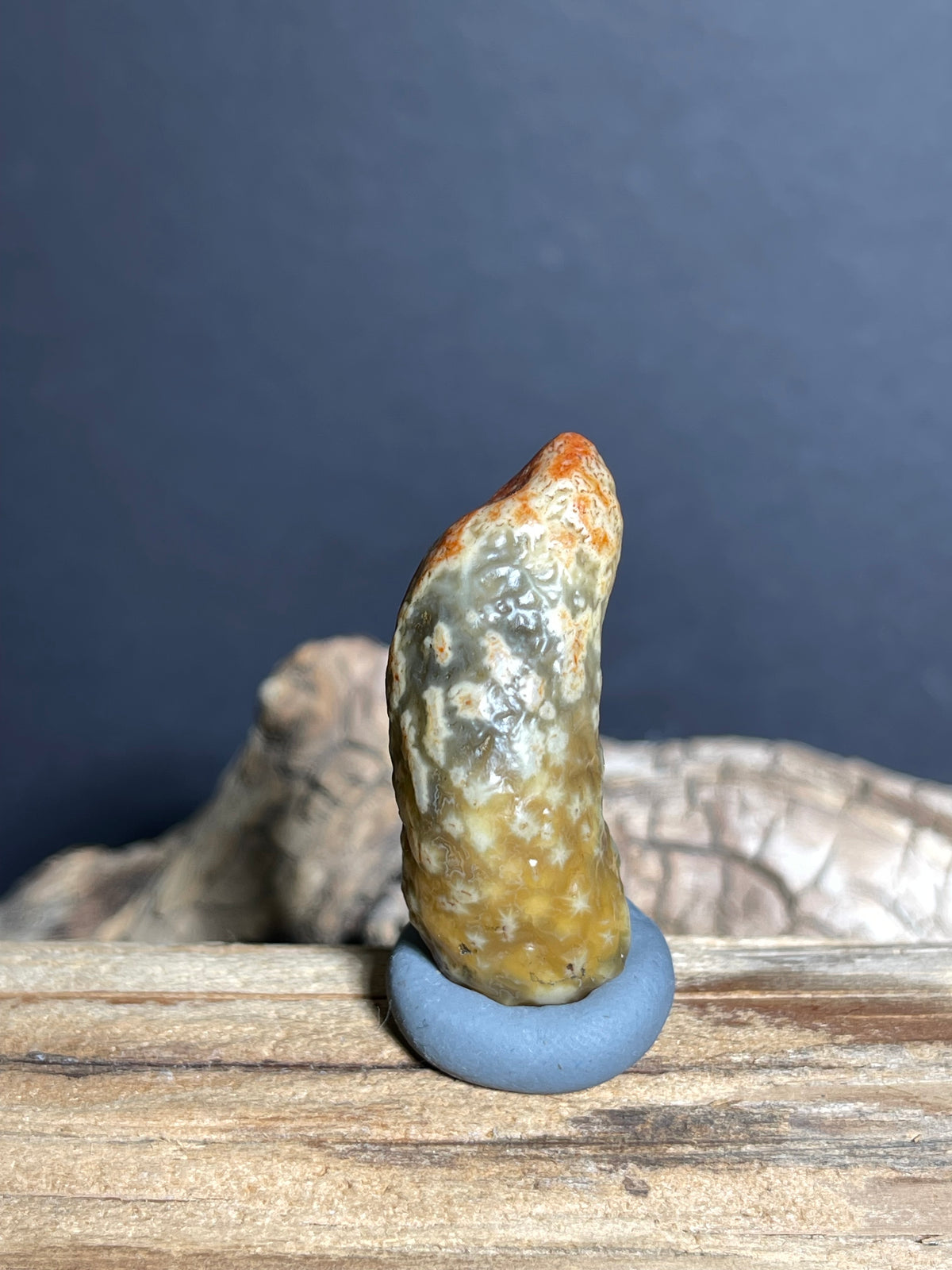 (1005)Natural Alxa Gobi vein Agate with Dendritic Patterns