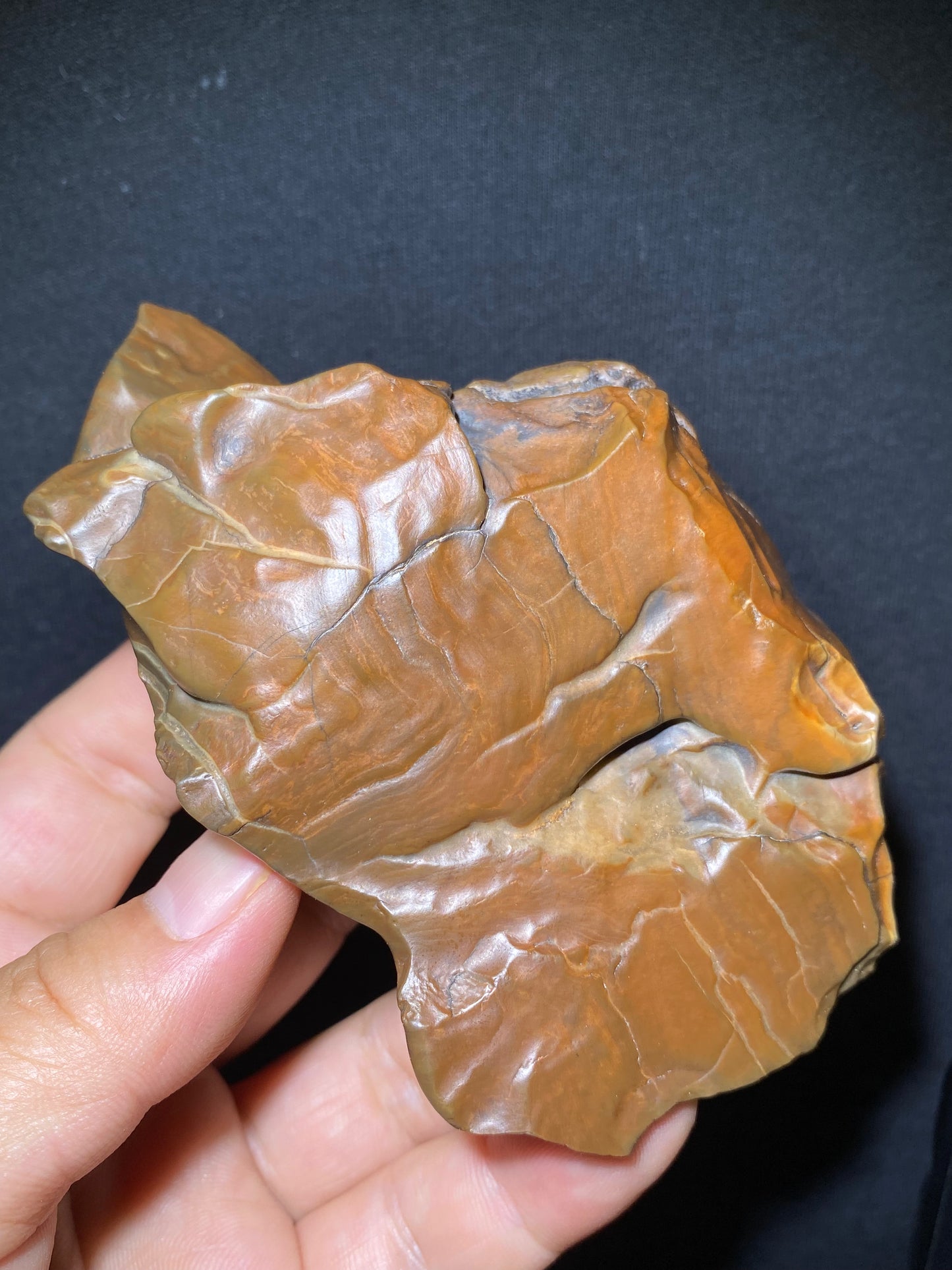 (1049)Alxa Desert Gobi varnish Agate, rough nature handhold stone,Natural Color Raw Stone from Inner Mongolia.Collectible Polished by Nature.