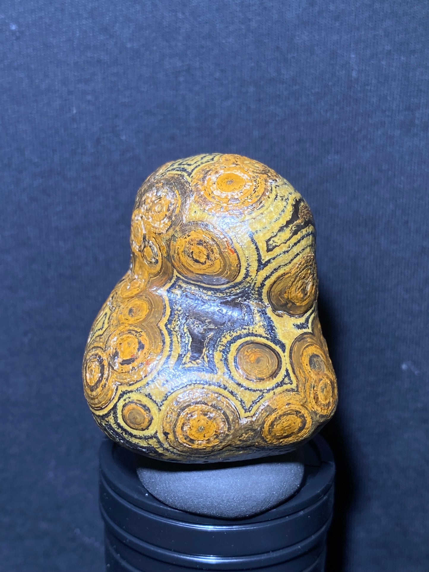 (1053)Alxa Desert Gobi eye Agate, polished nature stone,Natural Color Raw Stone from Inner Mongolia.Collectible Polished by Nature.