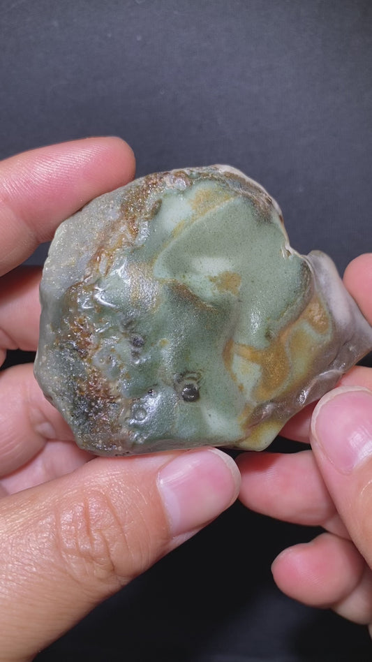 (1000)Alxa Desert Gobi Agate rough nature stone,Natural Green Color Raw Stone from Inner Mongolia